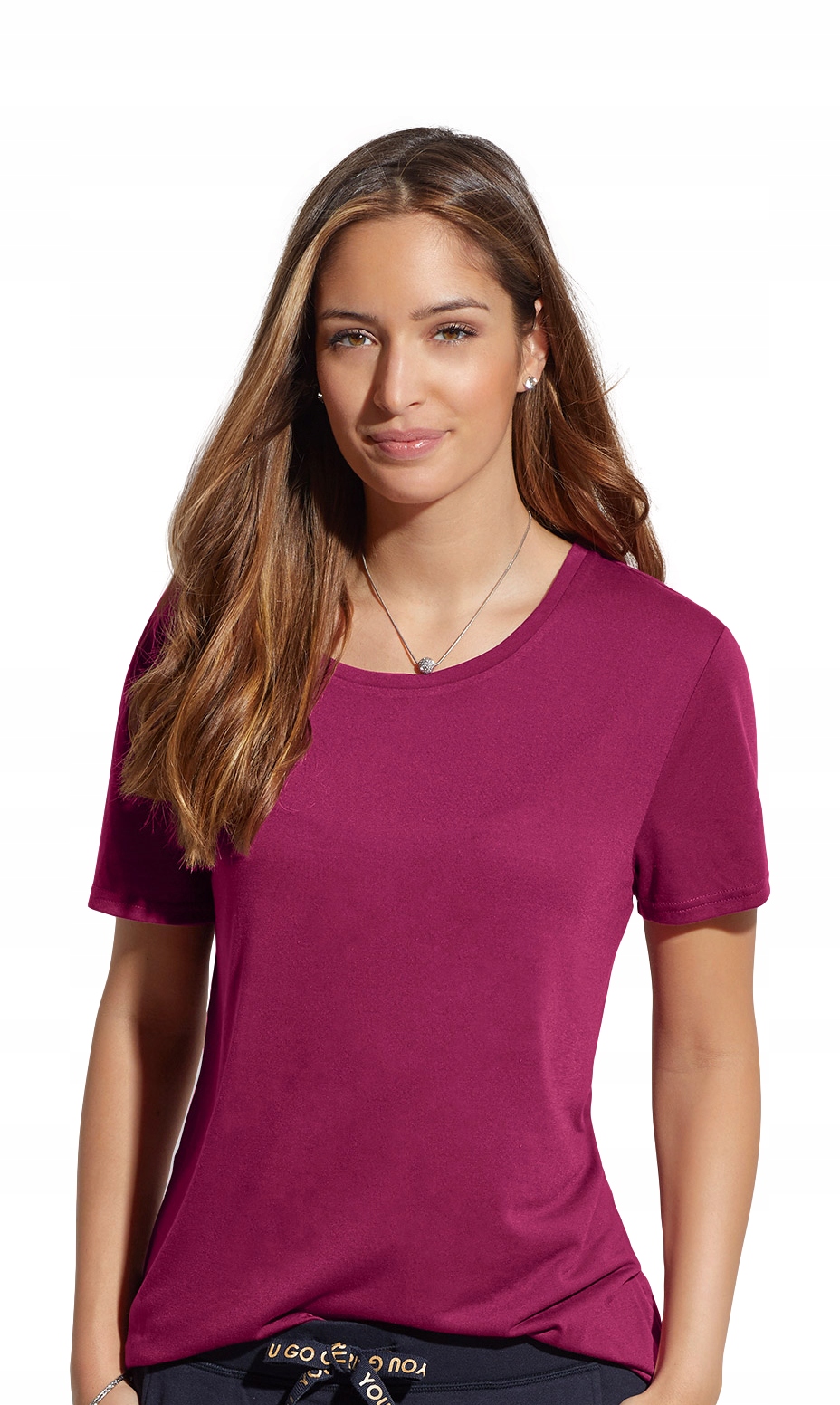 

Bluzka Damska Tshirt koszulka Bordo *XL