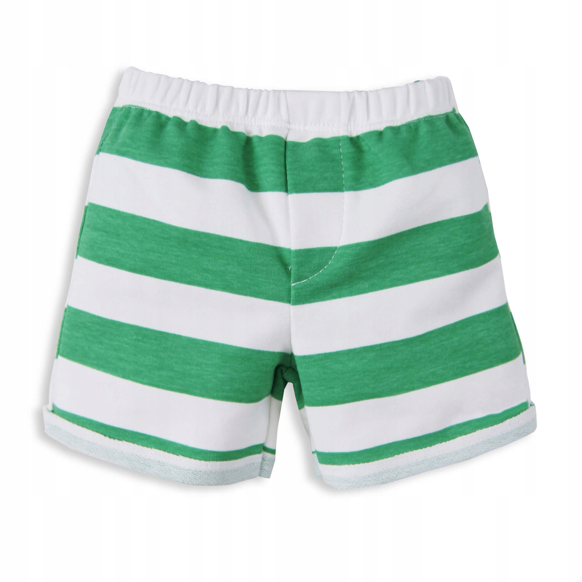 

Krótkie spodenki w zielone paski summer Mrofi 74