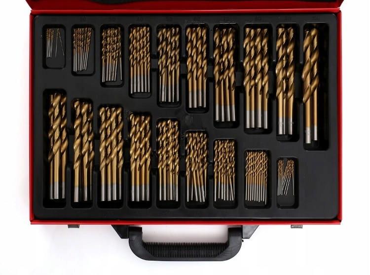 Titanové vrtáky Hss do kovu 170 ks KD991