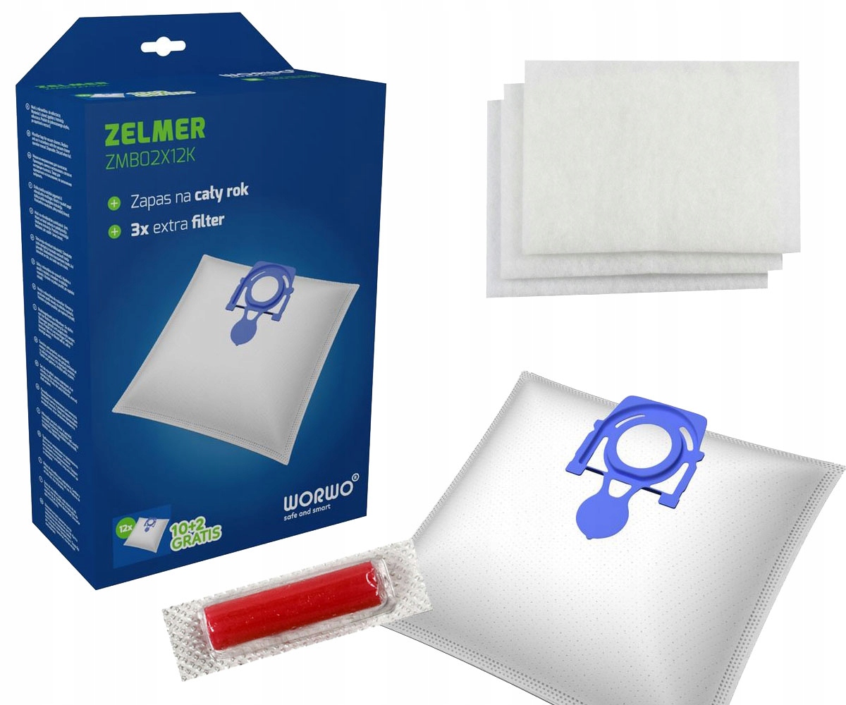 

Worki do odkurzacza Zelmer Odyssey Meteor Elf x12