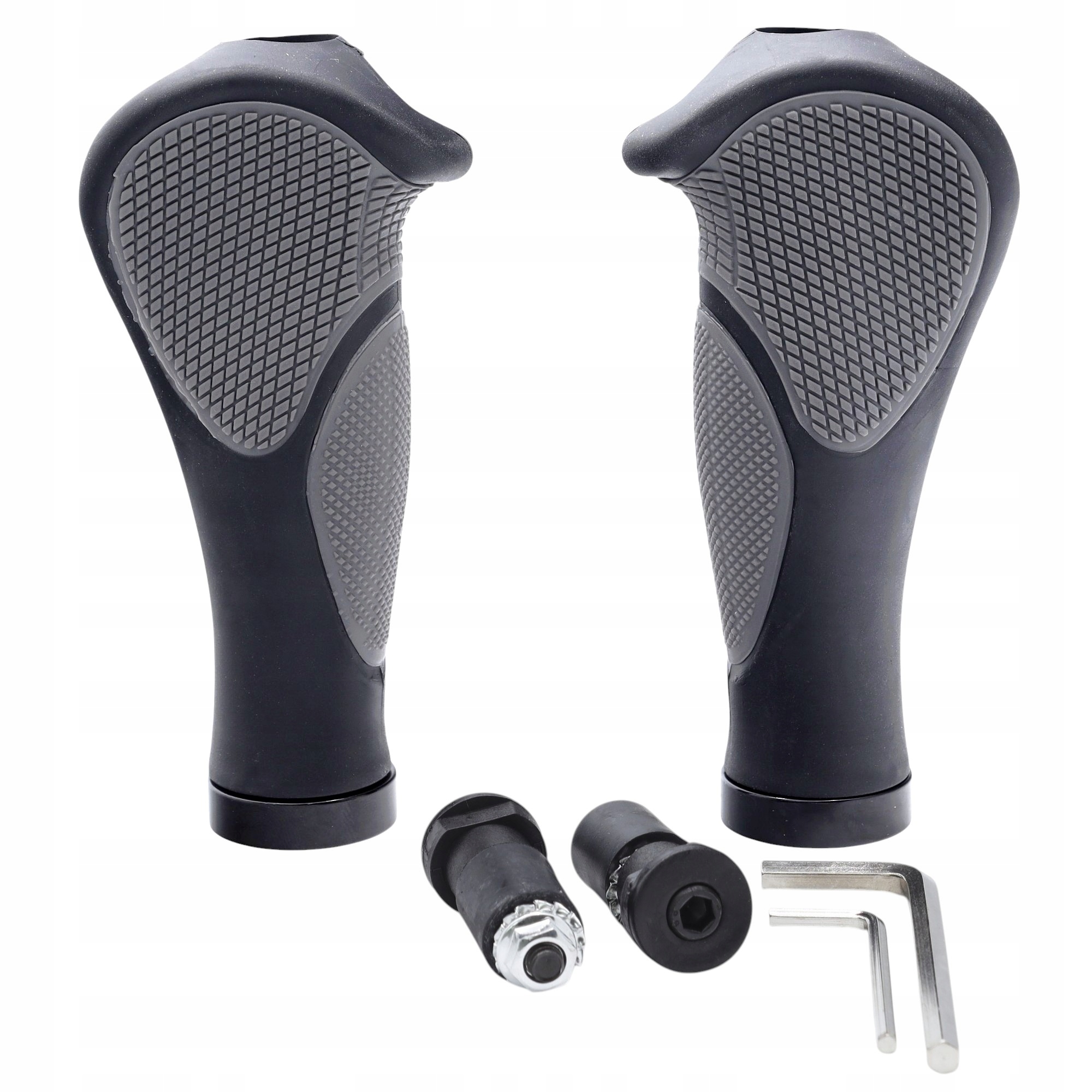 Chwyty rowerowe gripy GP-MD028 obejma lock-on ergonomiczne 135mm