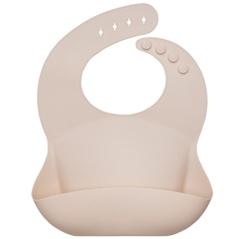 Śliniak Silikonowy Sam Beige PETITE&MARS