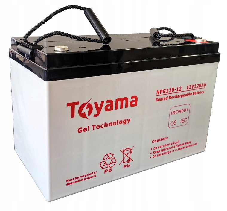 Akumulator żelowy Gel Toyama Npg 120 12V 120Ah prawdziwy Żel Vrla