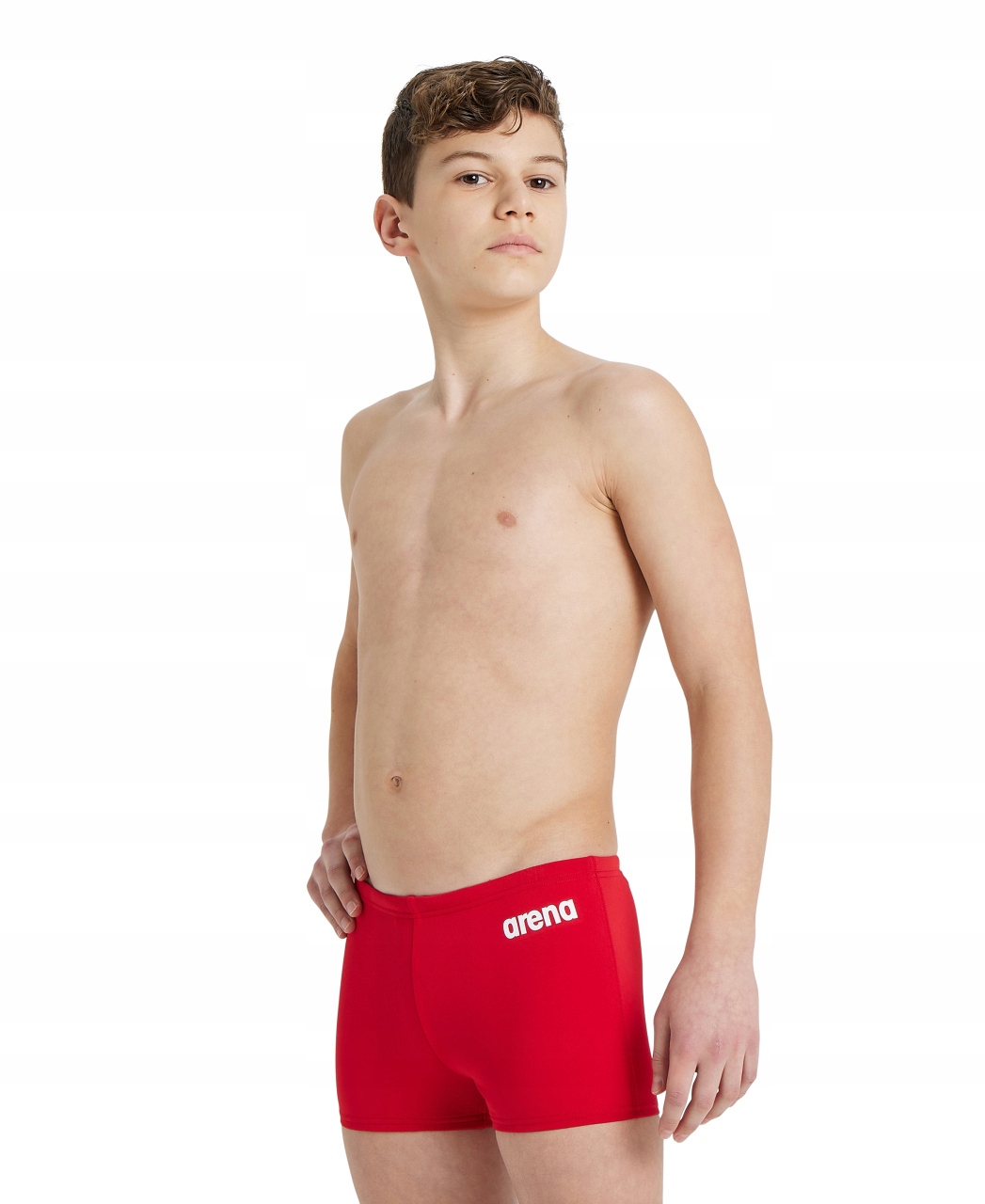 Szorty kąpielowe Arena Team Swim Short Solid Red-white 164 (14-15)