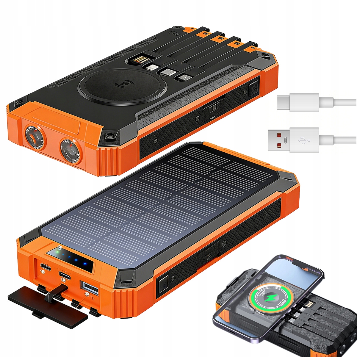 Power Bank Solarny 30000 Mah Ładowarka Solarna Do Telefonu Przenośna