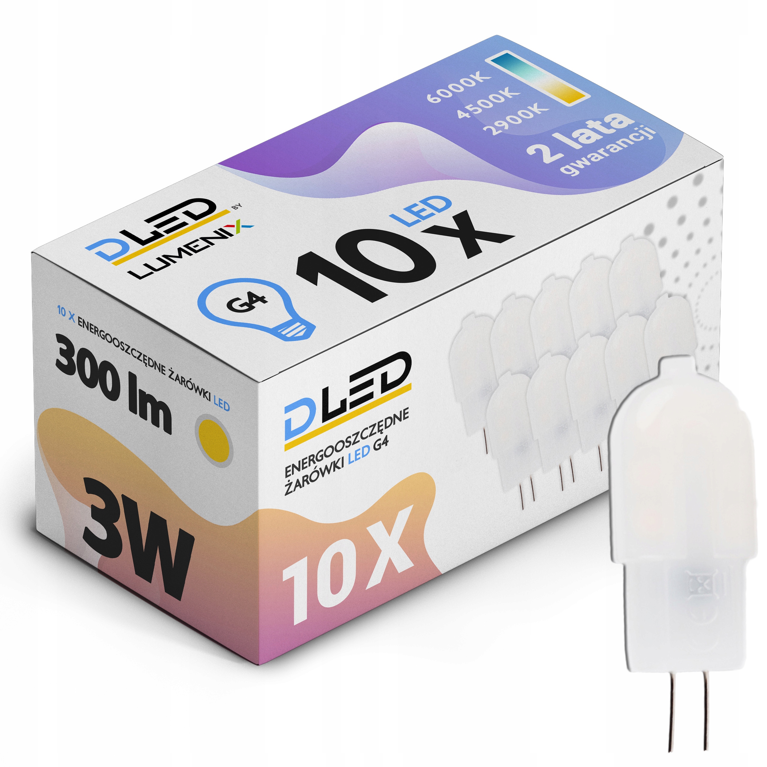 

10x Żarówka Led G4 Smd 3W mini ściemnialna 230V