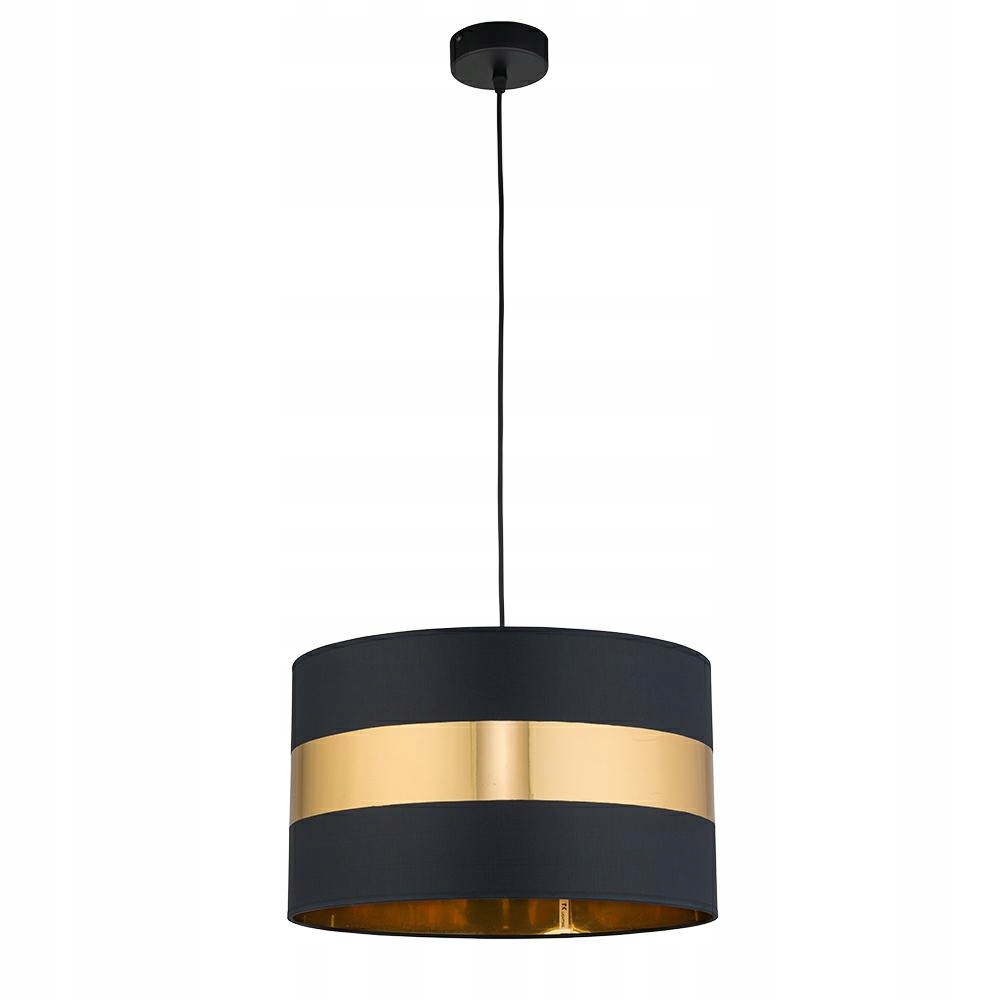 Závesná lampa Paris Čierna Zlatá Tienidlo 1xE27 50 cm Stropný Dom Moderná