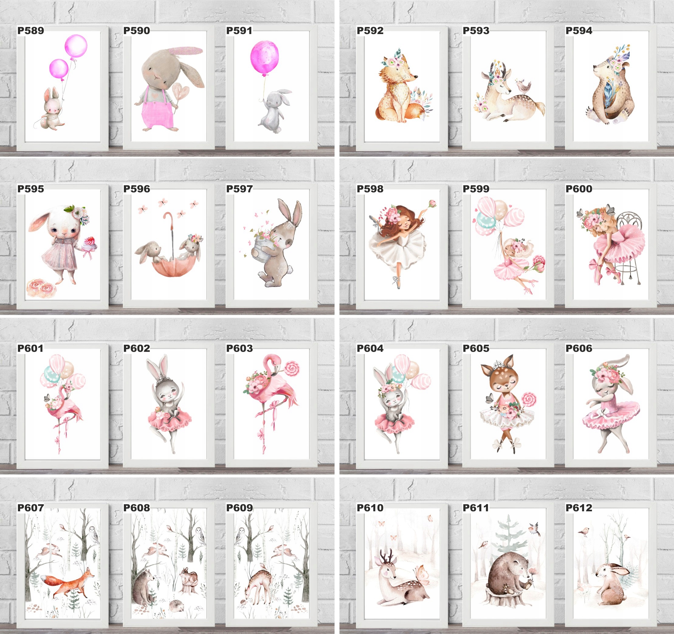 Zestaw 3 PLAKATY DZIECI A4+RAMKI kucyki pony konik Szerokość produktu 72 cm