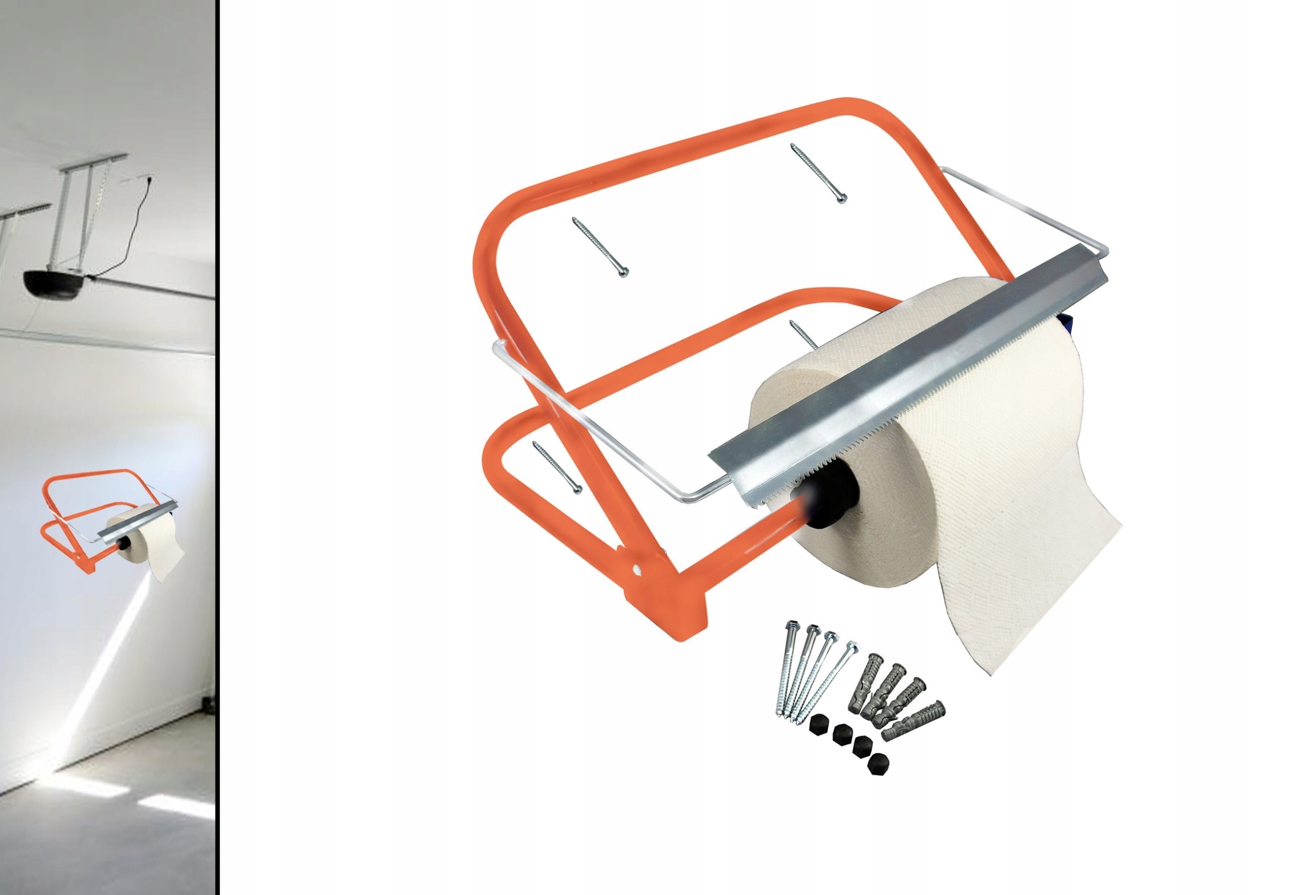 WIESZAK WARSZTATOWYNA PAPIER NA SCIANE ZE SRUBAMI