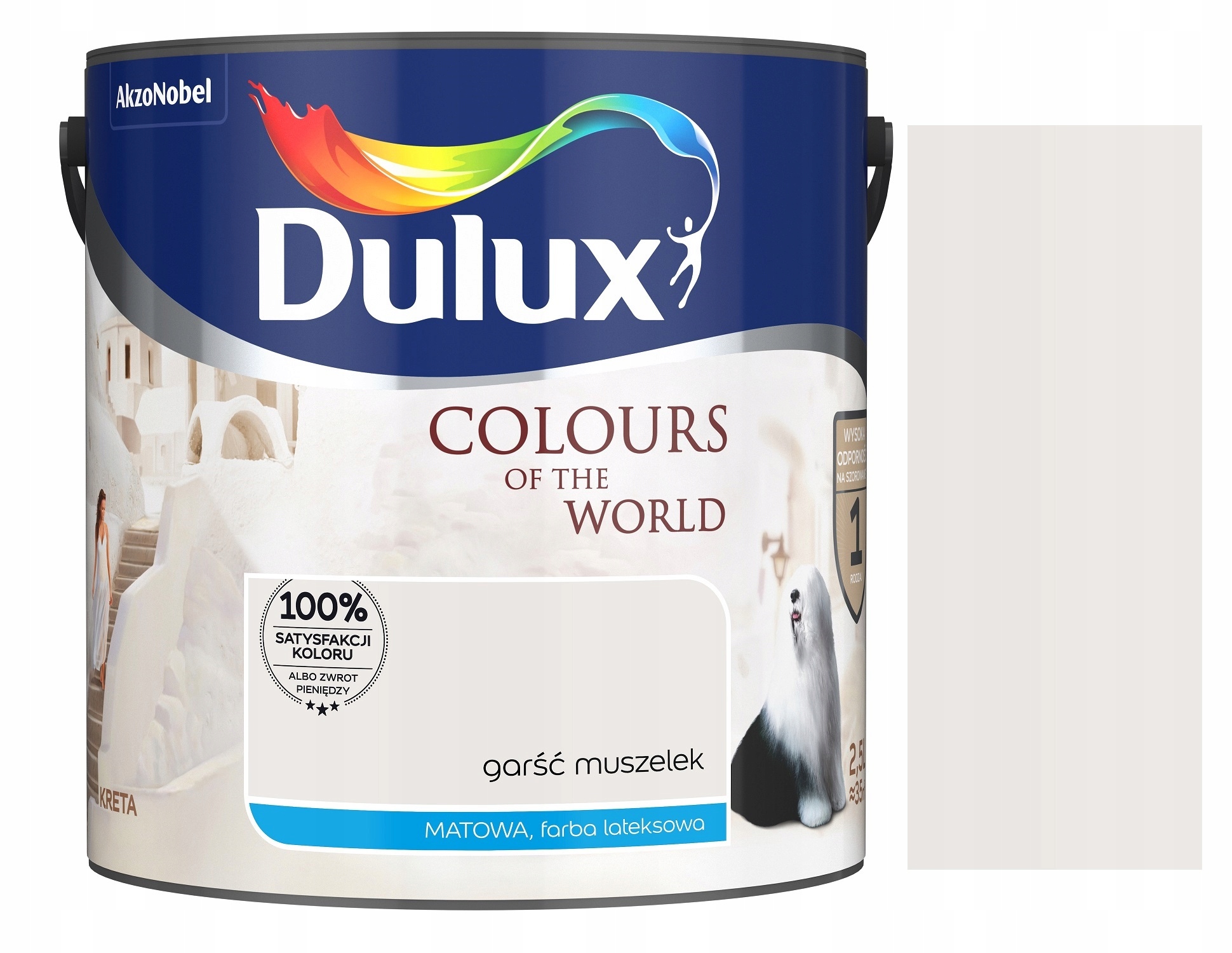 DULUX FARBA KOLORY ŚWIATA GARŚĆ MUSZELEK 2.5L
