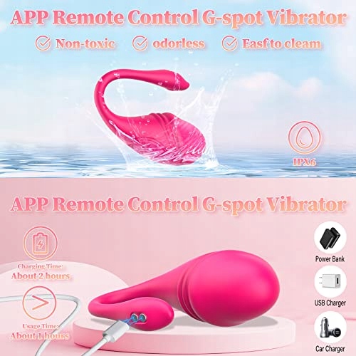 DILDO VIBRATOR ZABAWKA EROTYCZNA DLA KOBIET Z BLUETOOTH I 9 TRYBAMI — miniatura 6