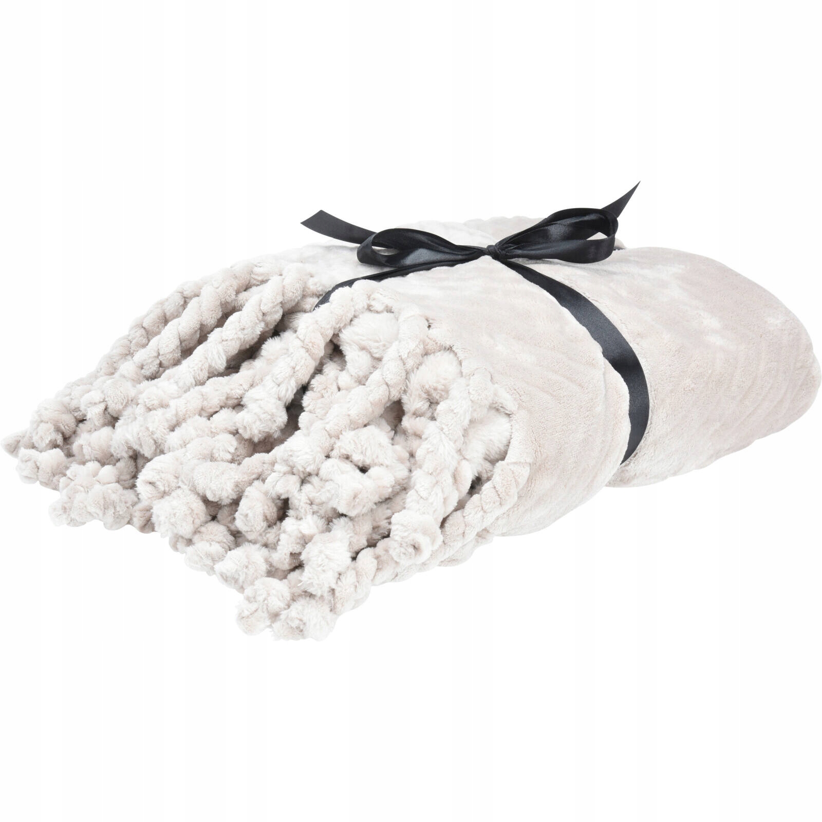 Deka S Třásněmi Měkká Teplá Deka BOHO130 x 160 cm Šedá Na Podzim A Zimu