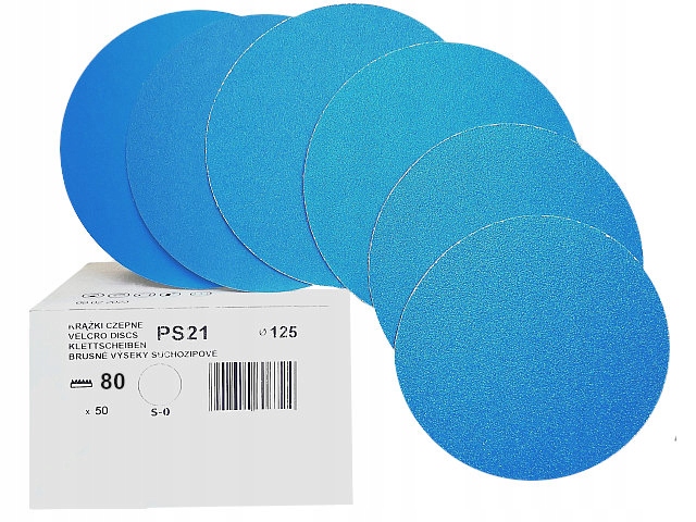 Krążek Krążki Papier Ścierny Na Rzep Do Metal Inox PS21 Klingspor 125 P 80