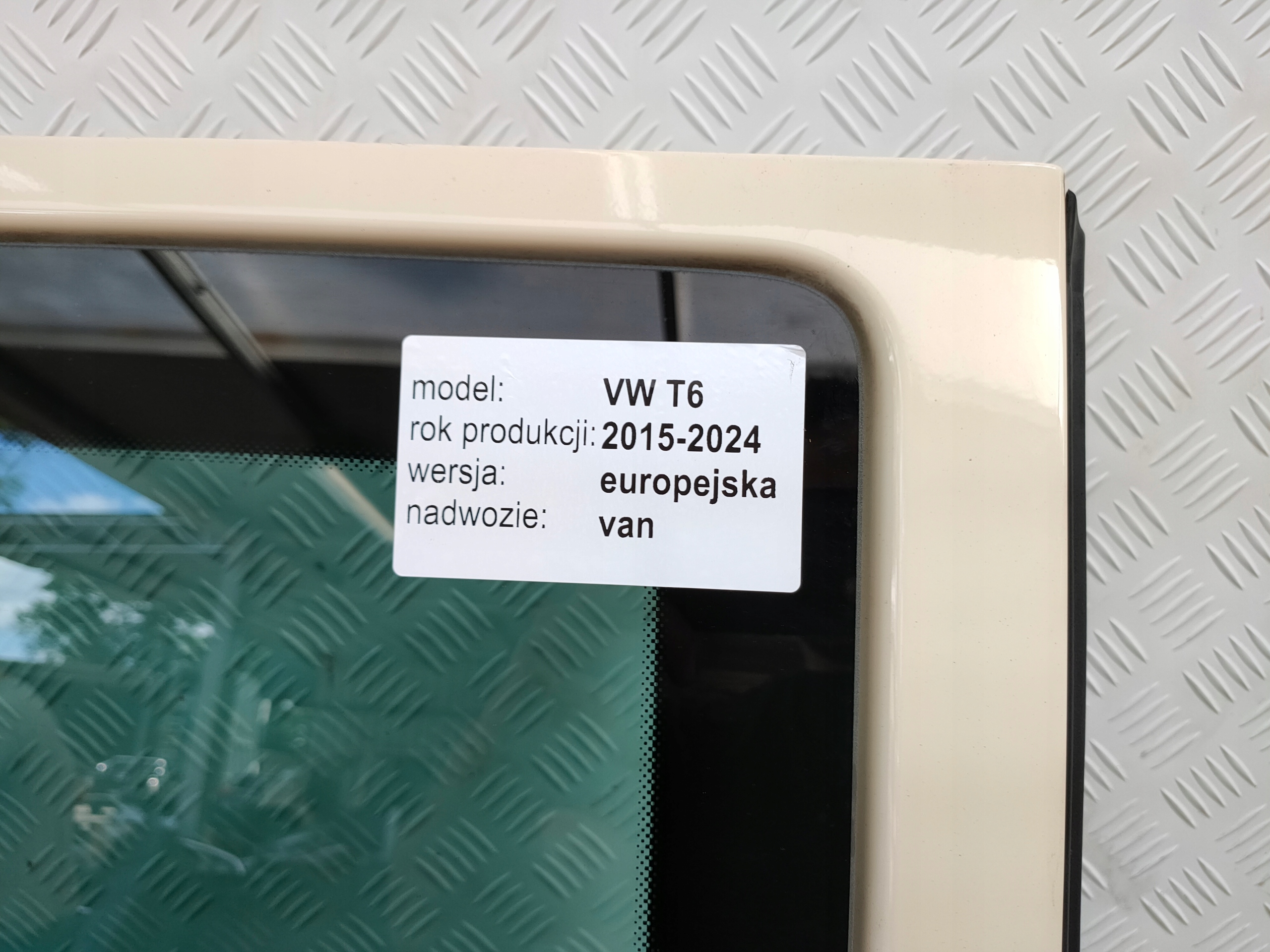 VW T6 TRANSPORTER MULTIVAN 15-19 tür seitlich schiebe rechts Z fenster OE