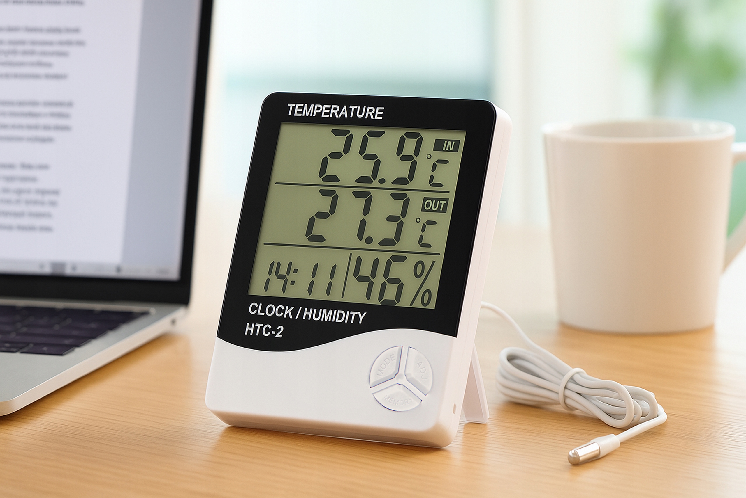 3X IDŐJÁRÁS ÁLLOMÁS IDŐJÁRÁS HŐMÉRŐ SZOBA HIGROMÉTER MINI SZETT Modell 50-323#