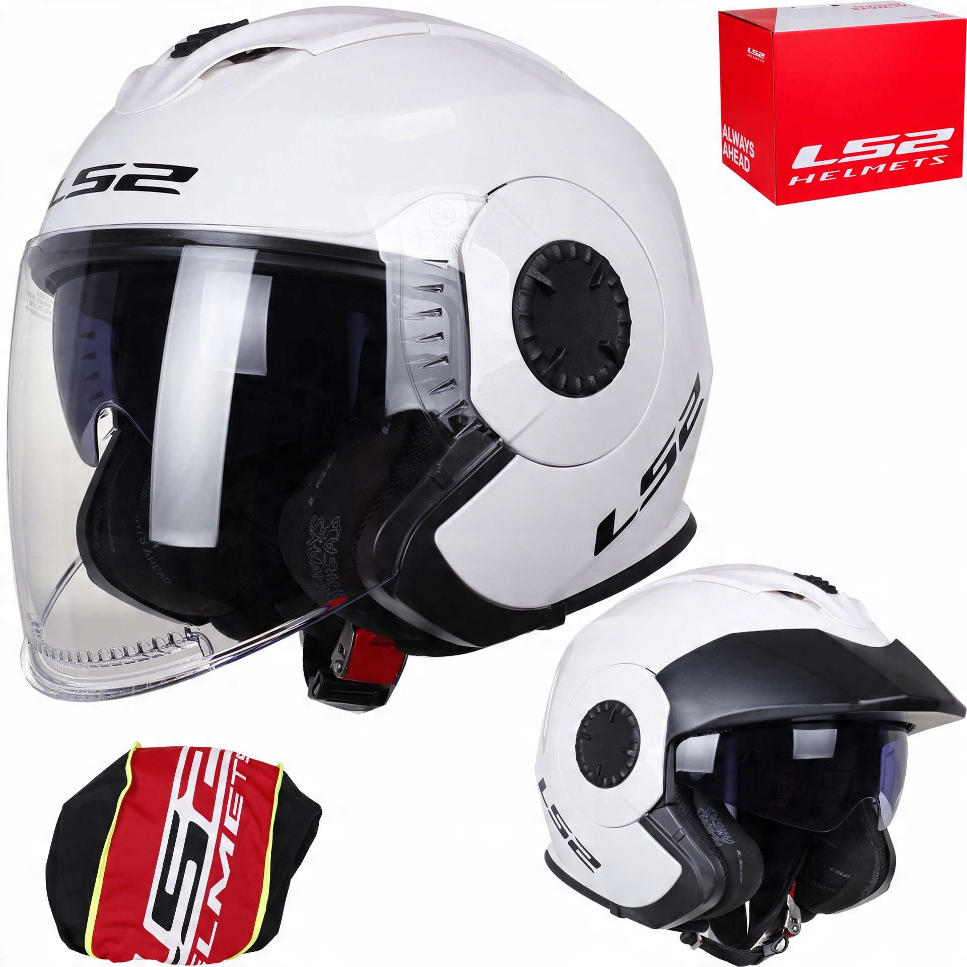 

LS2 Verso White OF570 Kask Otwarty +blenda biały