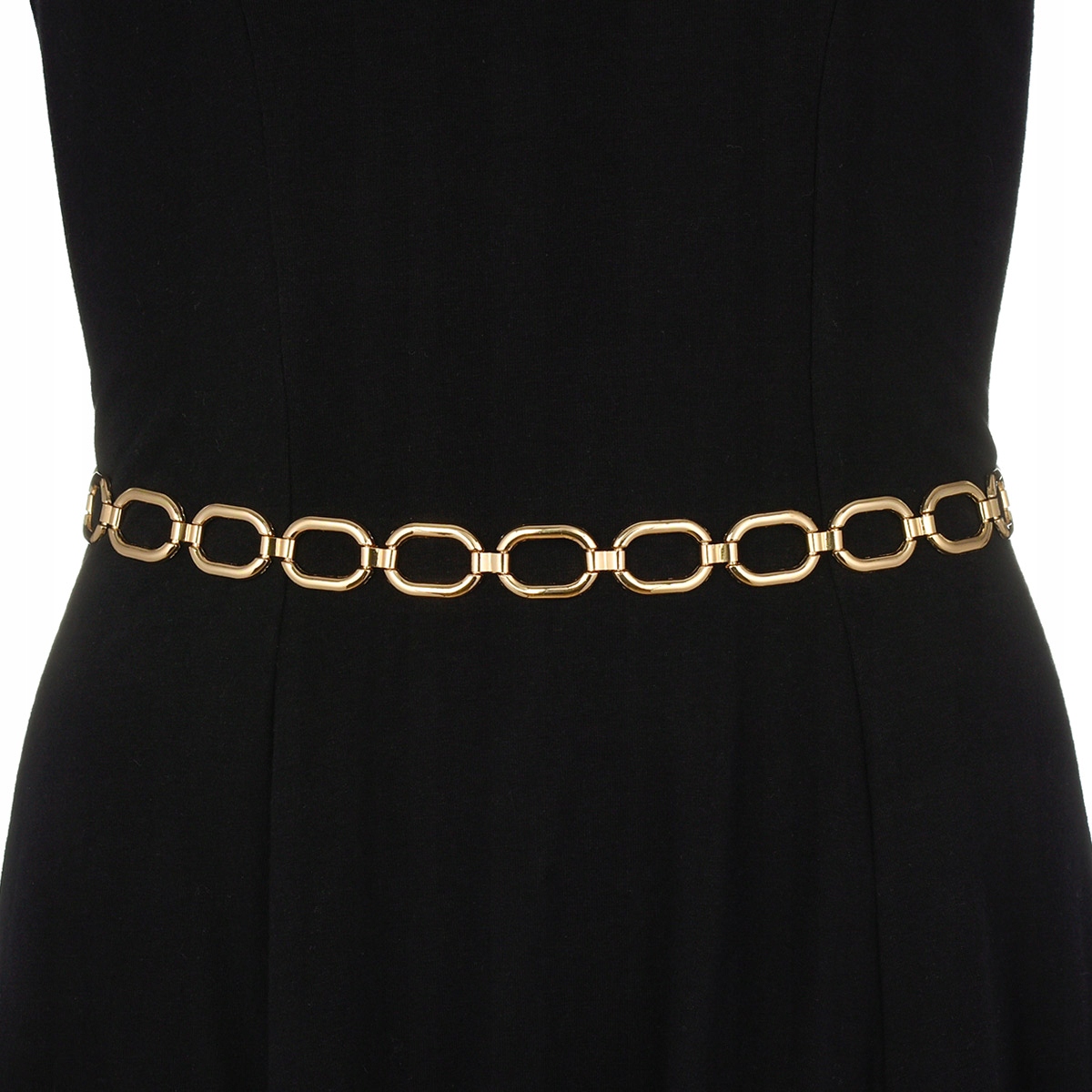 OZDOBNY PASEK ELEGANCKI METALOWY ŁAŃCUSZEK ZŁOTY Marka inna