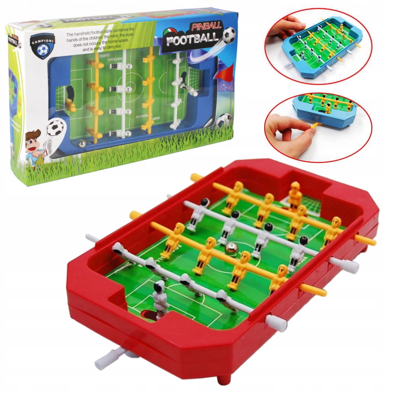 GRA PIŁKARZYKI STOŁOWE MINI STÓŁ PIŁKARSKI PIŁKA NOŻNA 2 KOLORY