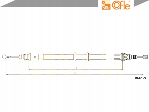 трос тормоза ручного renault Cofle