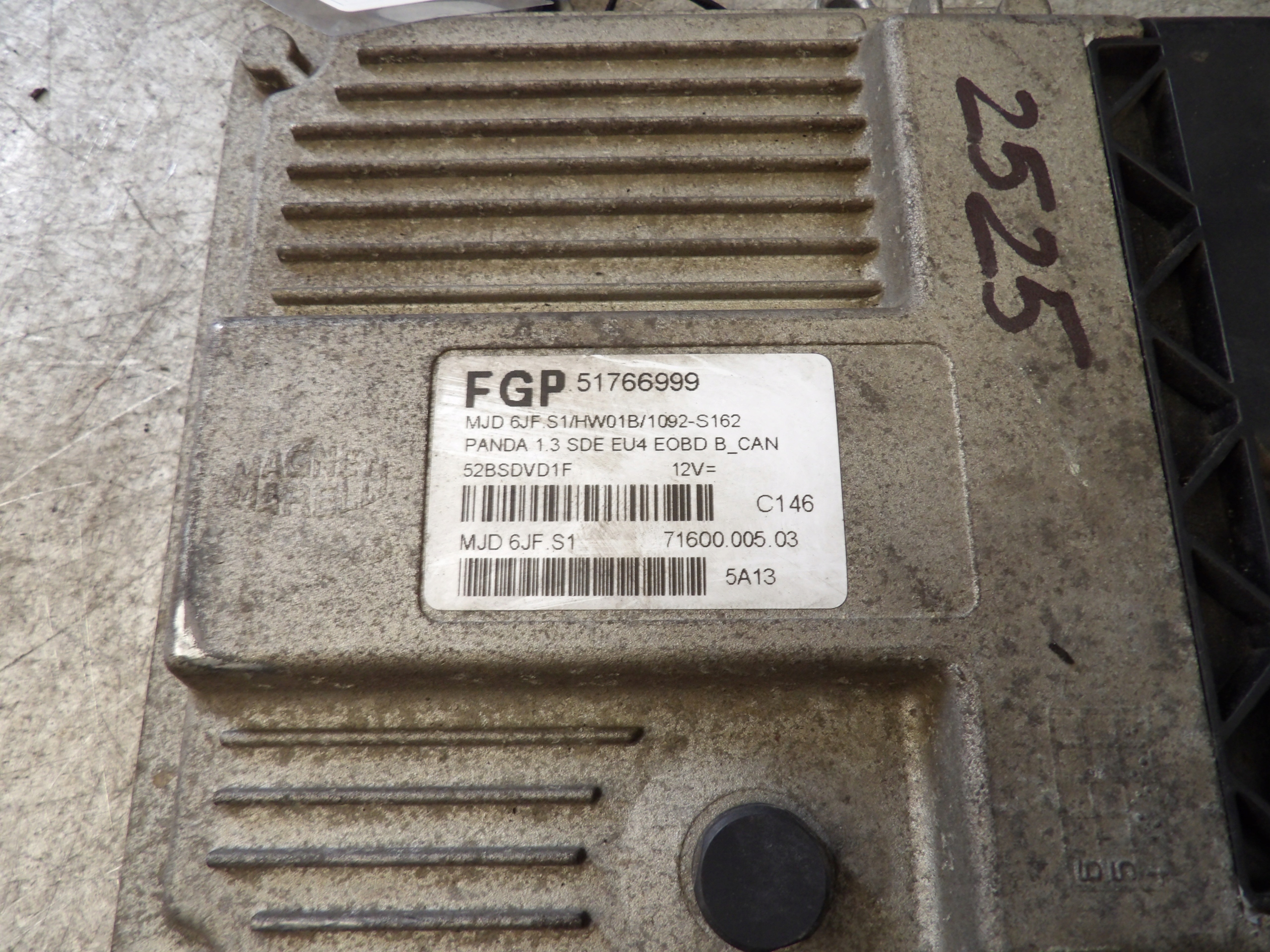 Fiat Panda II computer, control unit 51766999 71600.005.03 C146