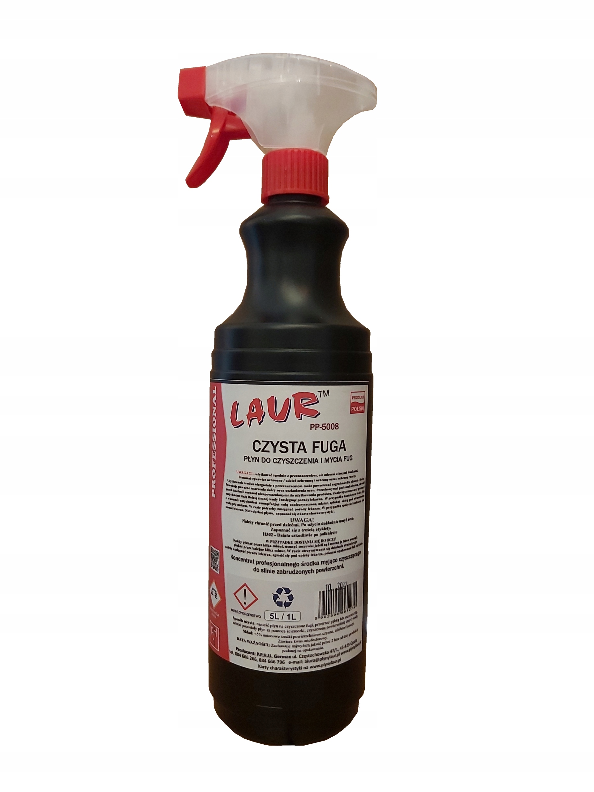 

Płyn do mycia fug Laur PP5008 1L trigg czyste fugi