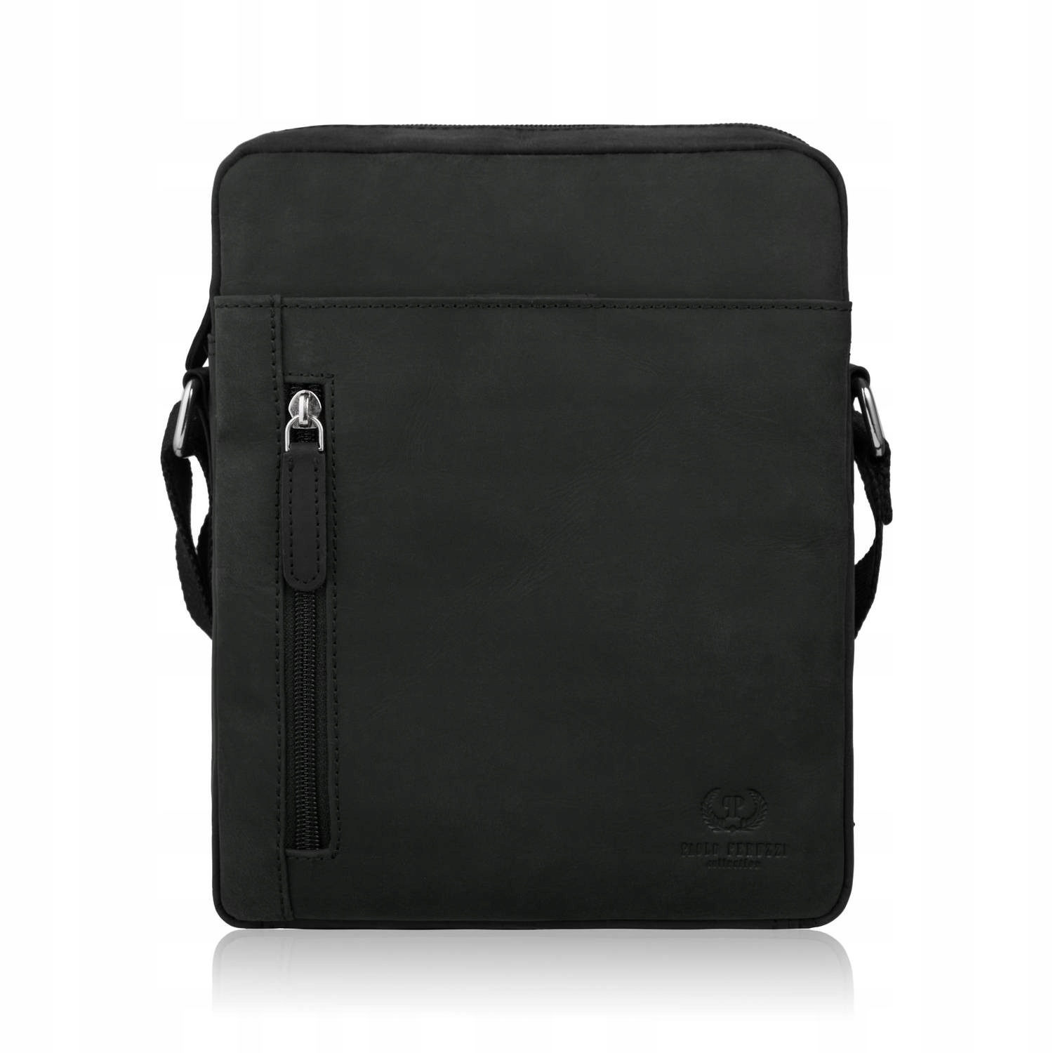 Pánská kožená taška přes rameno černá kabelka přes rameno vintage Paolo Peruzzi