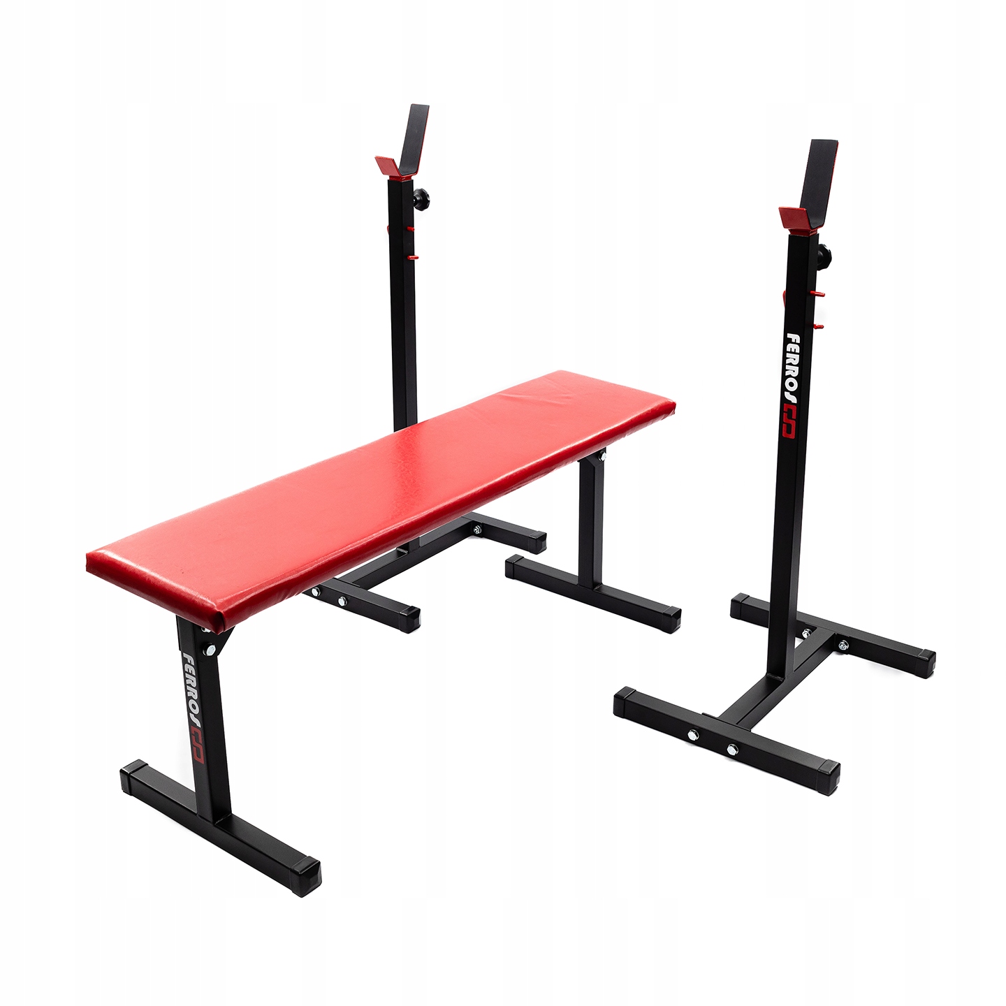 

Ławka prosta płaska składana + stojaki pod sztangę