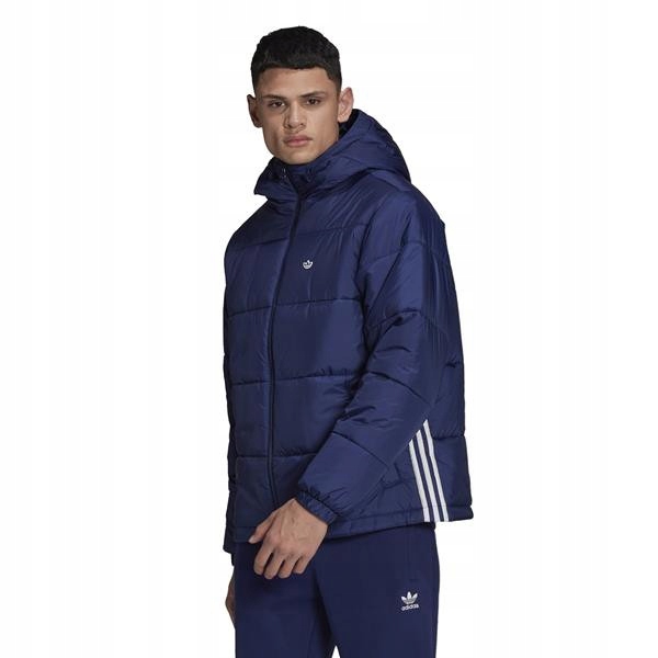 Pánská bunda adidas H13554 Pad Hooded Puff Modrá 2XL