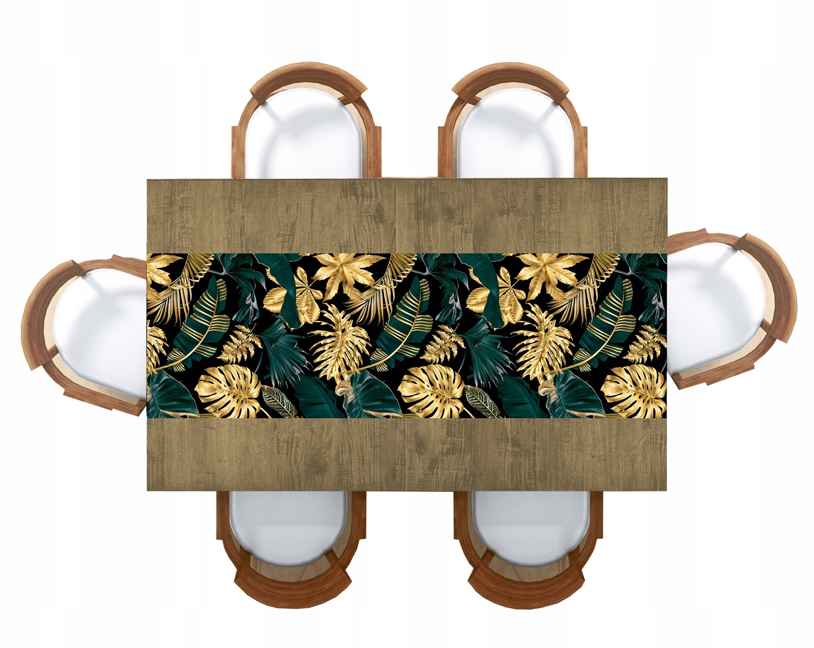 BIEŻNIK PLAMOODPORNY 40X180 WZORY ZIELONE LIŚCIE Typ bieżnik