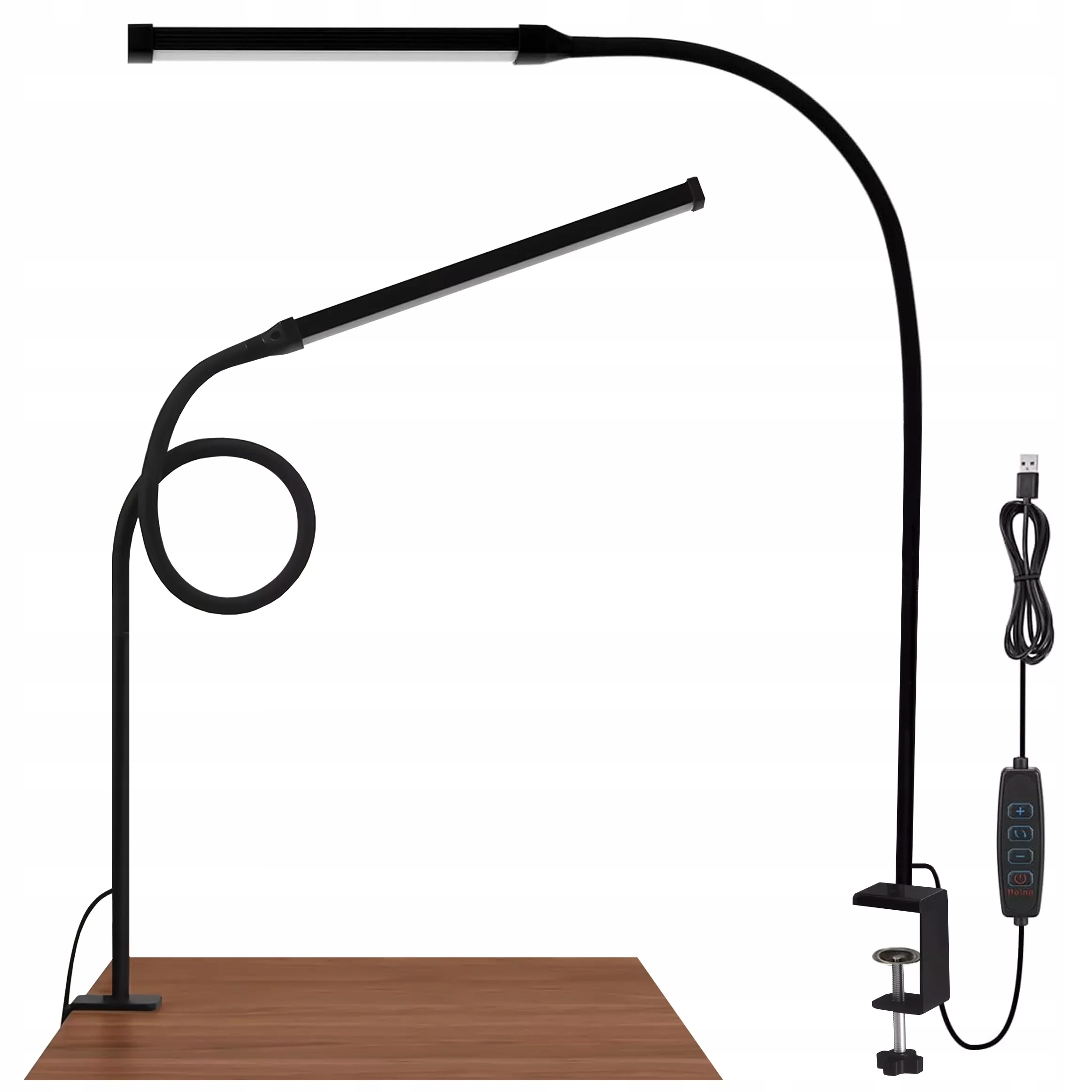 Lampka Led Lampa Pilot Usb Giętka Biurkowa Z Klipsem Nocna Do Czytania