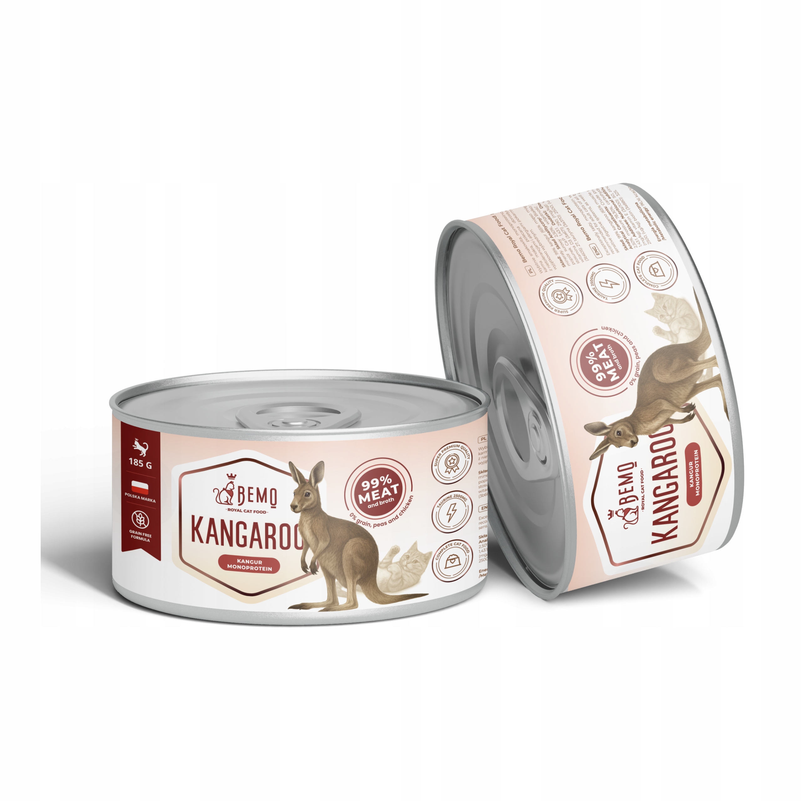 Levně Krmivo mokré pro kočky konzerva 185 g Bemo Cat Kangaroo klokan hypoalergenní