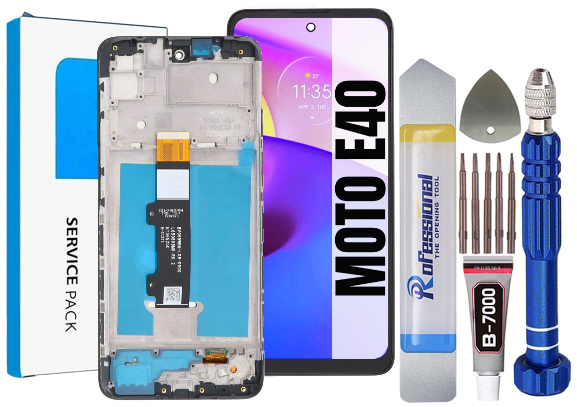 Displej Pro Motorola Moto E40 Originální LCD Obrazovka Rámeček