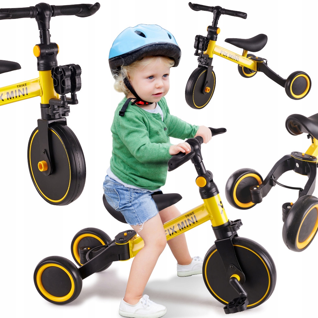 

Rowerek Trójkołowy Trike Fix Mini 3w1 Biegowy żółt
