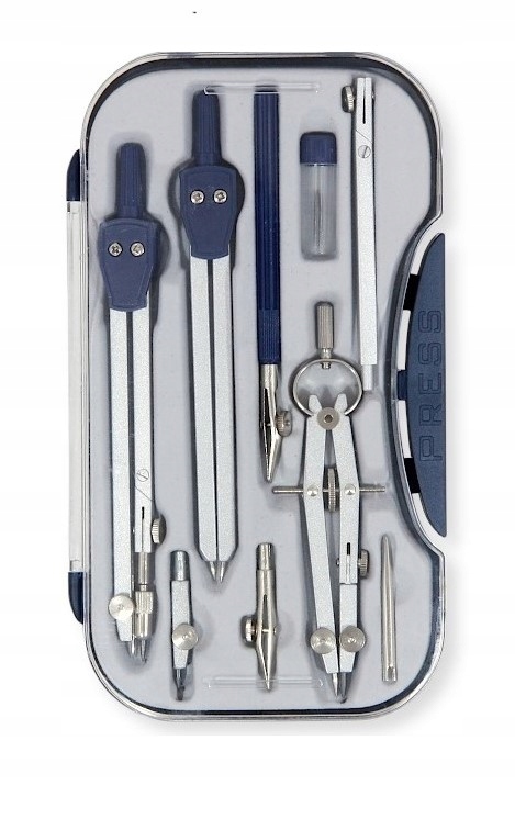 Zestaw kreślarski geometryczny 9 elementów cyrkiel Marka Penword