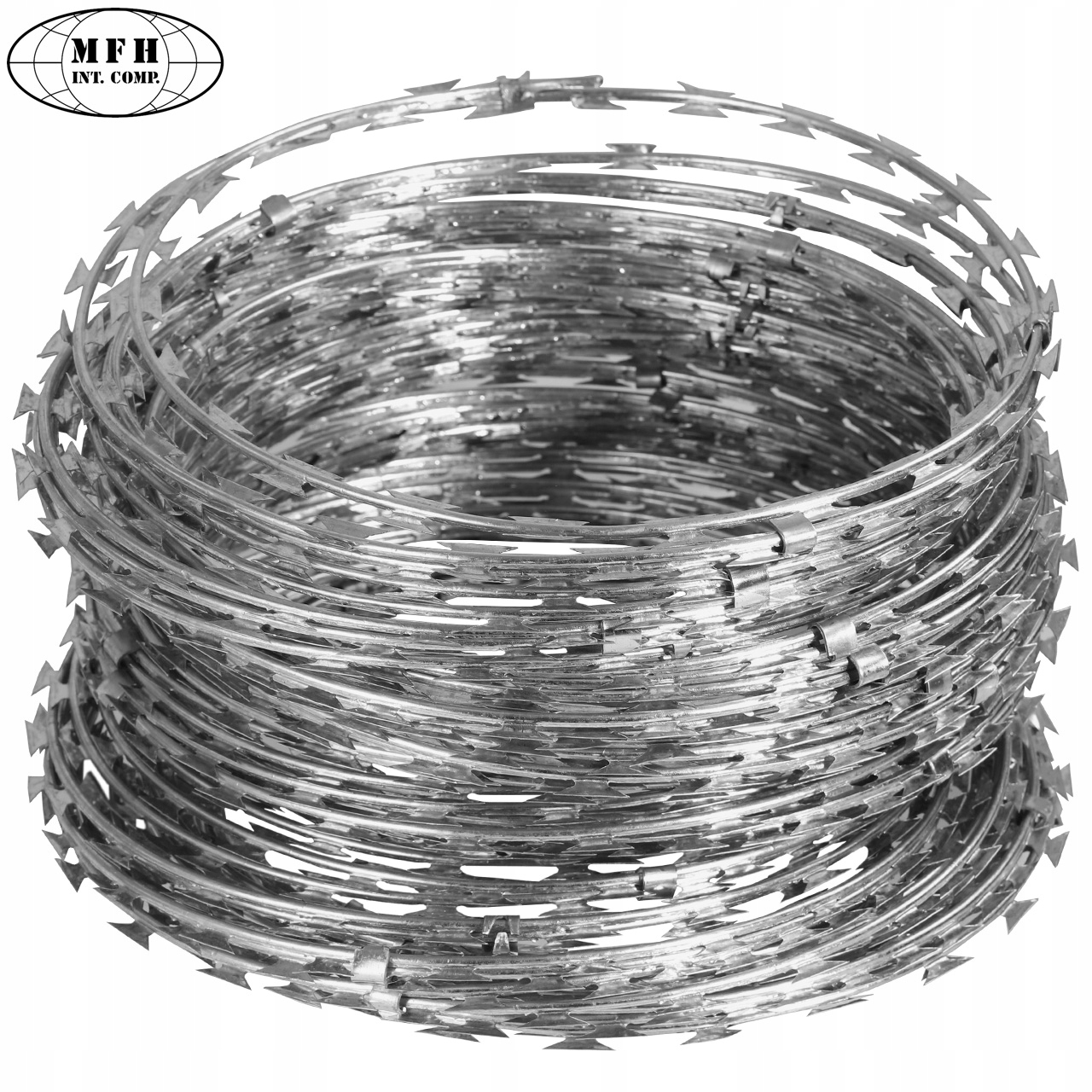 DRUT KOLCZASTY ŻYLETKOWY OCYNKOWANY 50m SPIRALA MFH ZASIEK OCHRONA + Gratis Marka MFH