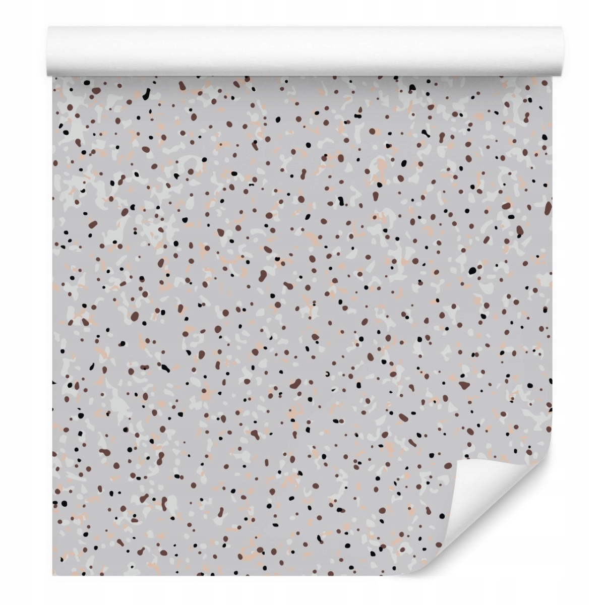 Tapeta do obývacího pokoje Šedá, skvrnitý Kámen Teraco