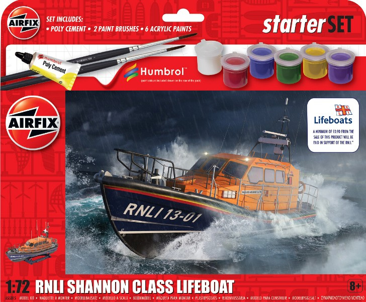 Startovací sada Airfix 55015 Záchranný člun třídy Rnli Shannon 1:72