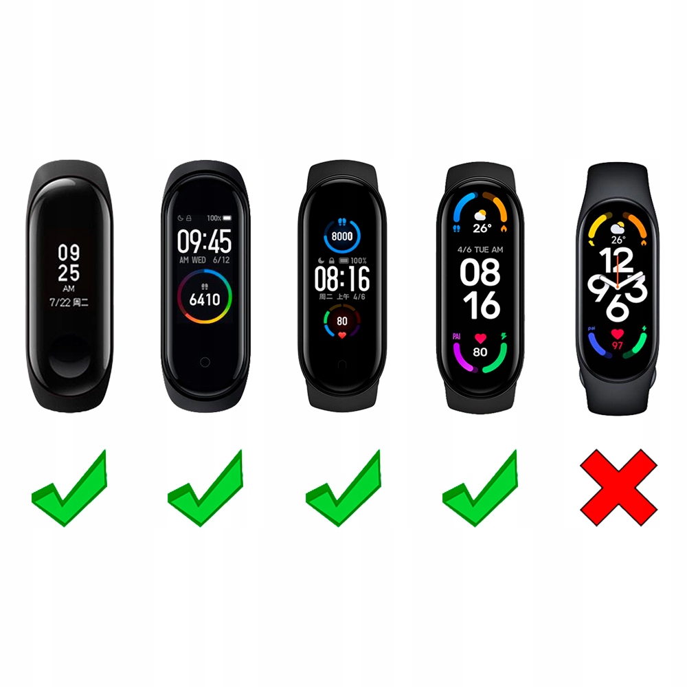 OPASKA PASEK DO XIAOMI MI BAND 3/4/5/6 - KOLORY Pochodzenie zamiennik