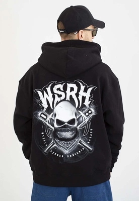 Mikina Wsrh S Kapucí Zip Skull černá