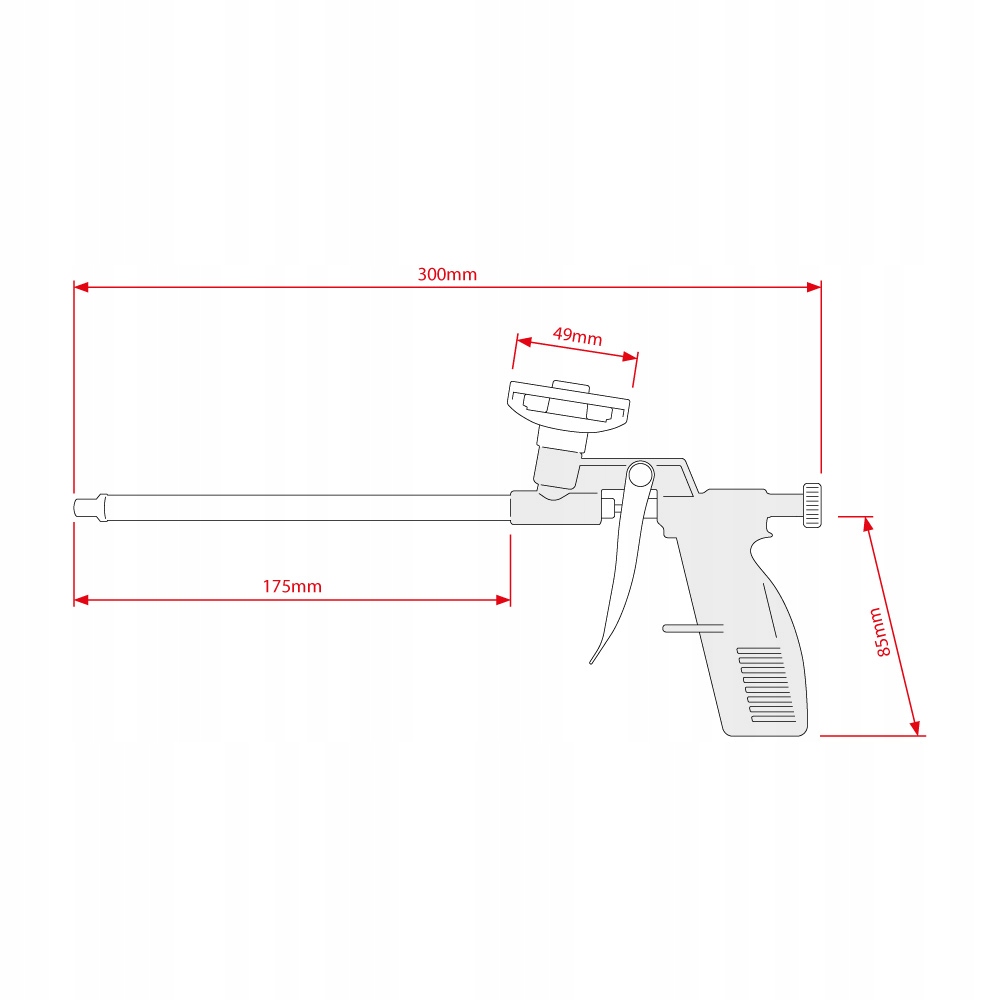 PISTOLET DO PIANKI MONTAŻOWEJ PIANY DYSZA METALOWY KORPUS PISTOLETU Marka inna