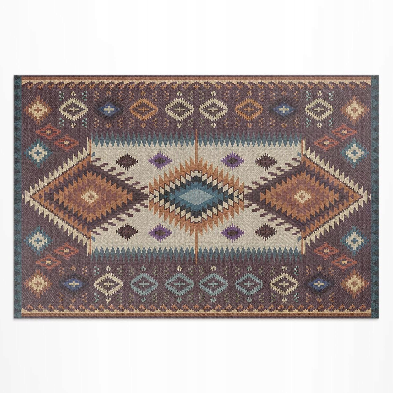 Dekorativní Koberec Venkovní symetrické uspořádání v aztéckém stylu 60 x 90 cm