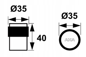 Odbojnik, ogranicznik AXA FS35 inox przykręcany Kod producenta FS35