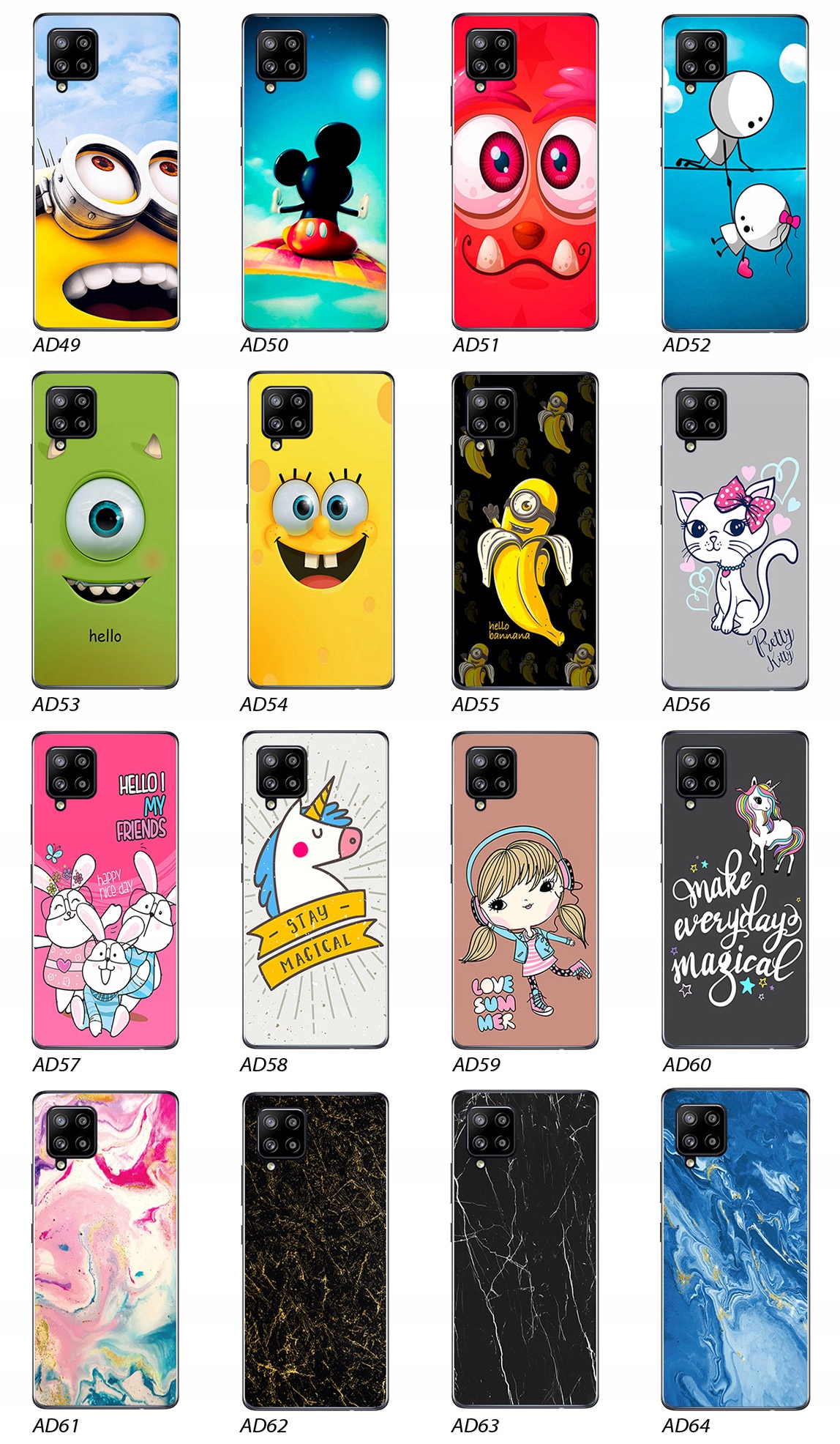 2x ETUI PLECKI FOTO Case OBUDOWA + SZKŁO do Samsung Galaxy A12 (A127) Typ plecki