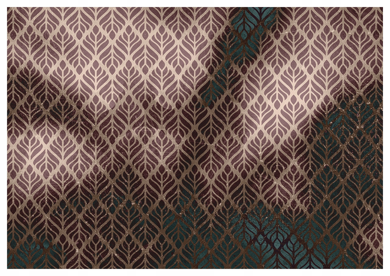 Fototapeta flizelina Listy Béžovo-tyrkysová harmonie barev 416x254 lepidlo