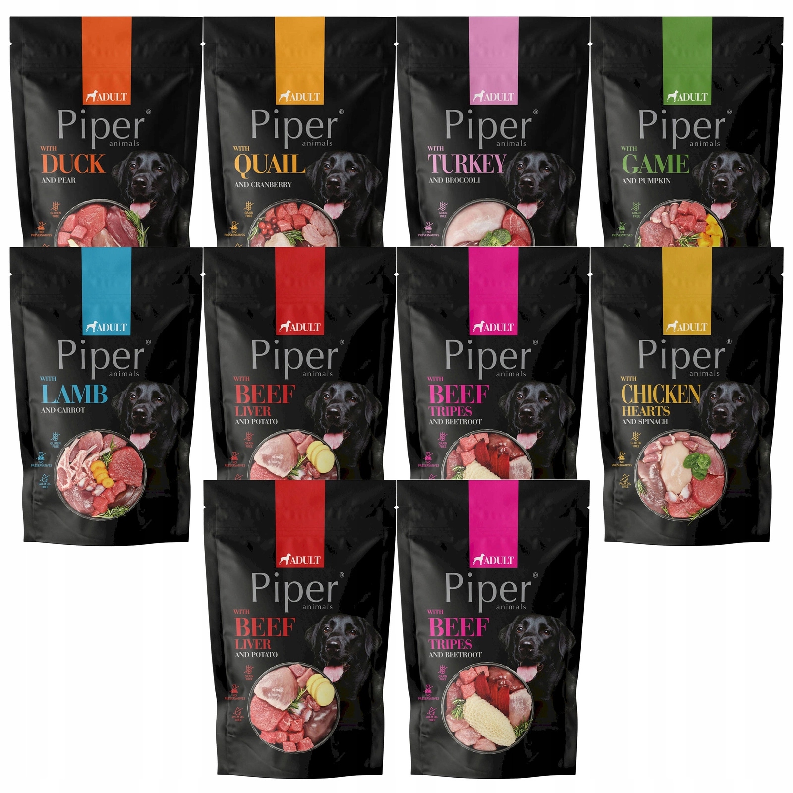 Levně Piper Krmivo mokré pro psa Dolina Noteci Mix Chutí 10 x 500 g