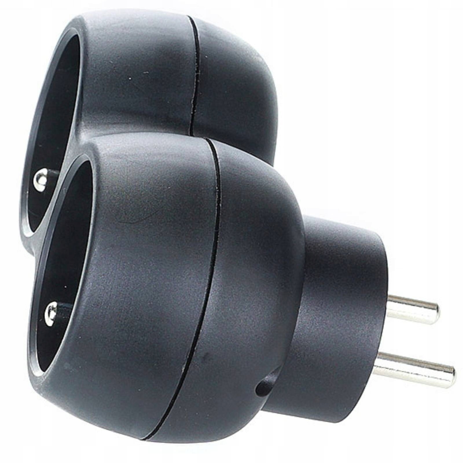 ROZGAŁĘŹNIK SIECIOWY ZŁODZIEJKA 2 GNIAZDKA CZARNY Marka inna