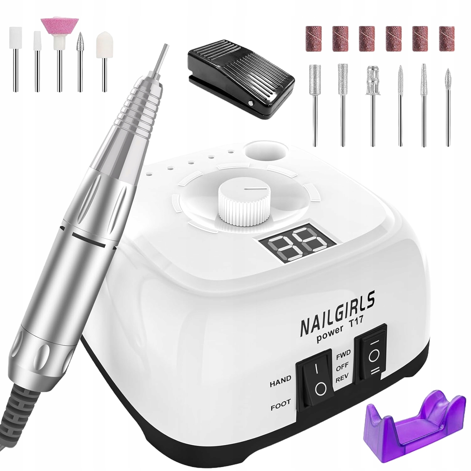 Bruska na nehty pro manikúru a pedikúru Mocná