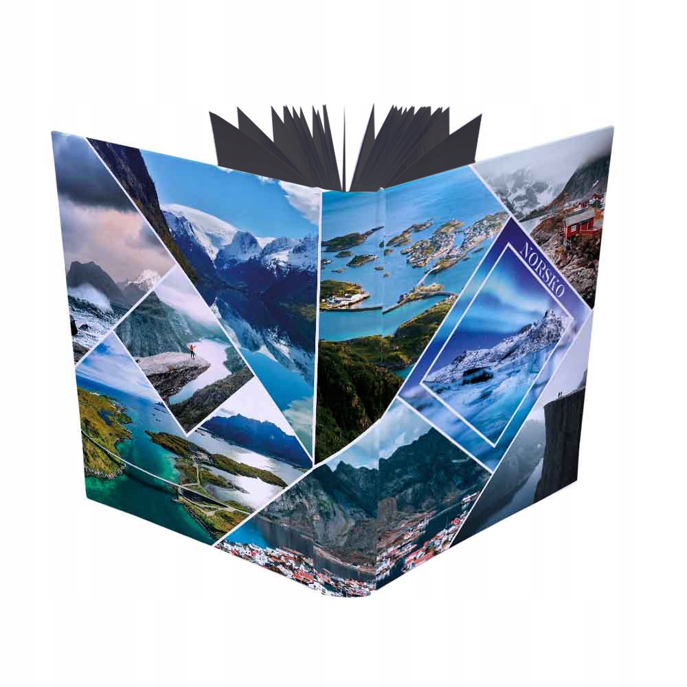 Tradiční album na fotografie se 100 černými listy 19,5x26 cm Norsko 692(cz)