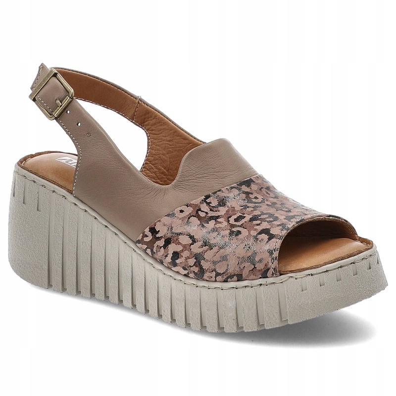 Šedé sandály Artiker Módní dámská obuv