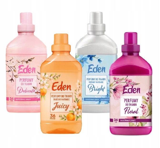 Tekutý parfém na prádlo Eden Delicate, Juicy, Bright, Floral 4 x 720 ml